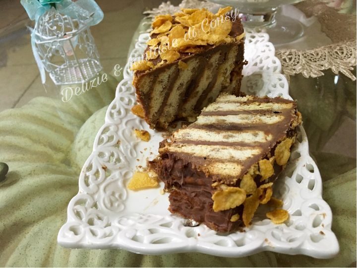 Mattoncino di biscotti e nutella