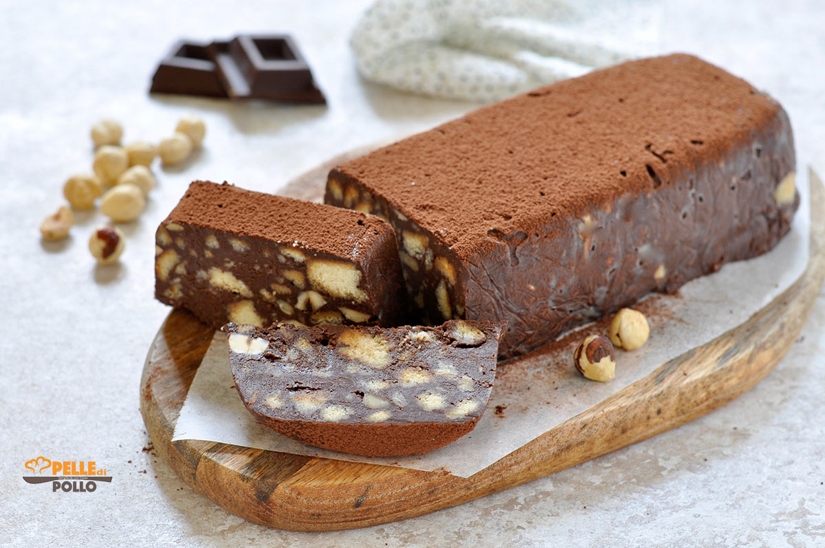 Mattonella al cioccolato e biscotti con mascarpone