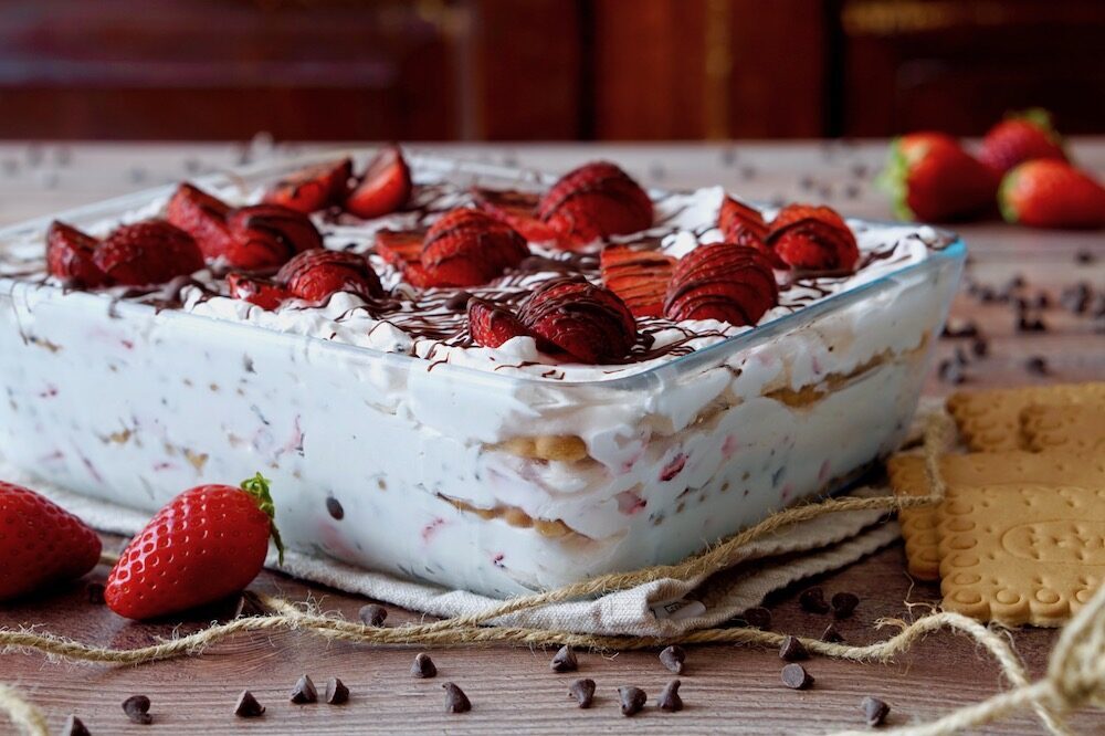 Mattonella al cioccolato e fragole