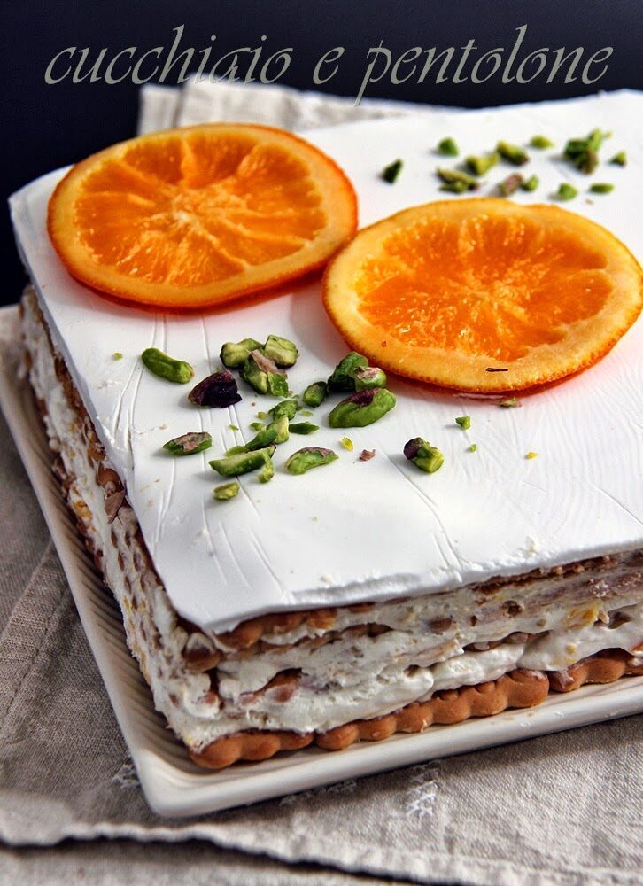 Mattonella alla crema di ricotta e arance