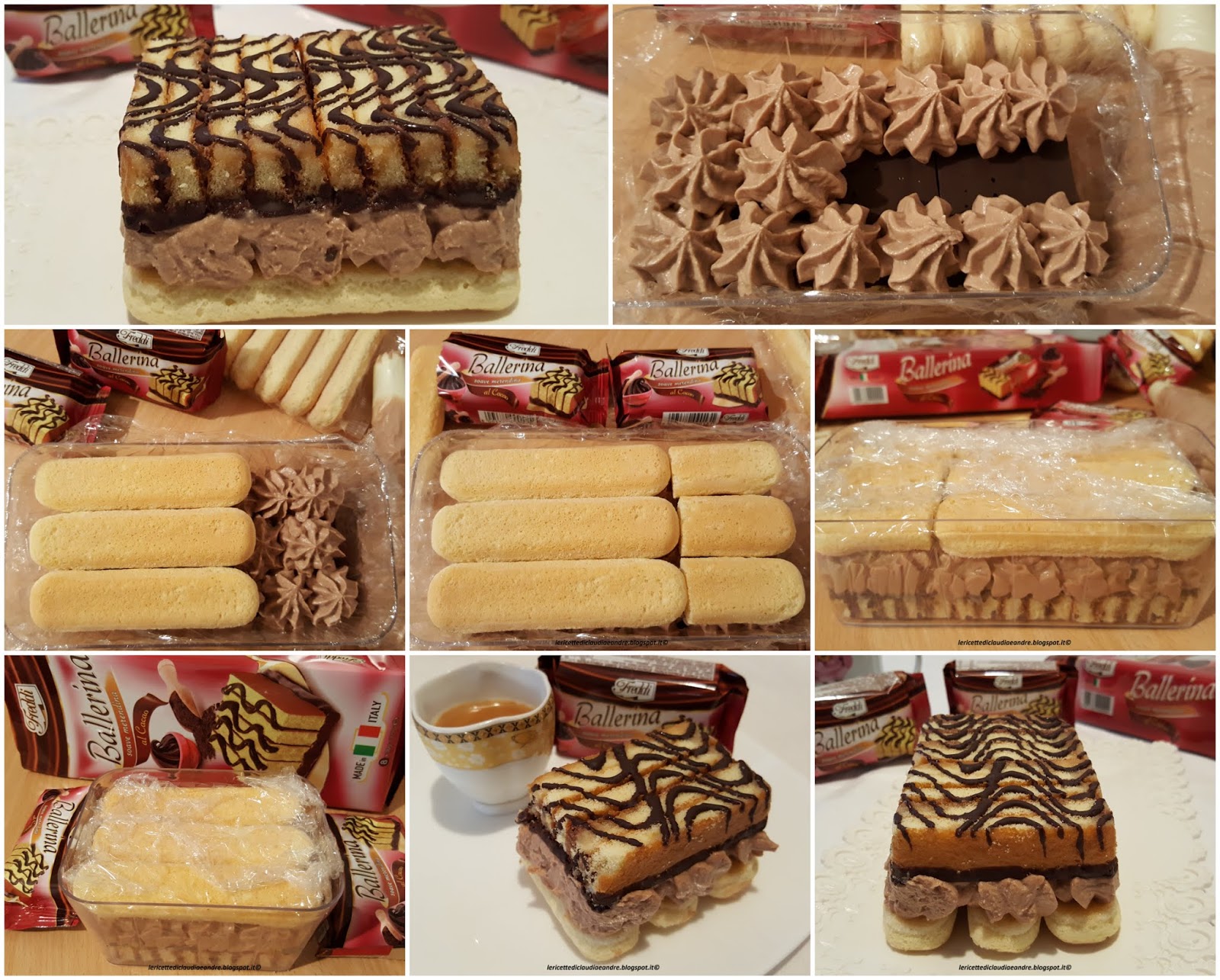 Mattonella ballerina al cacao con crema alle nocciole