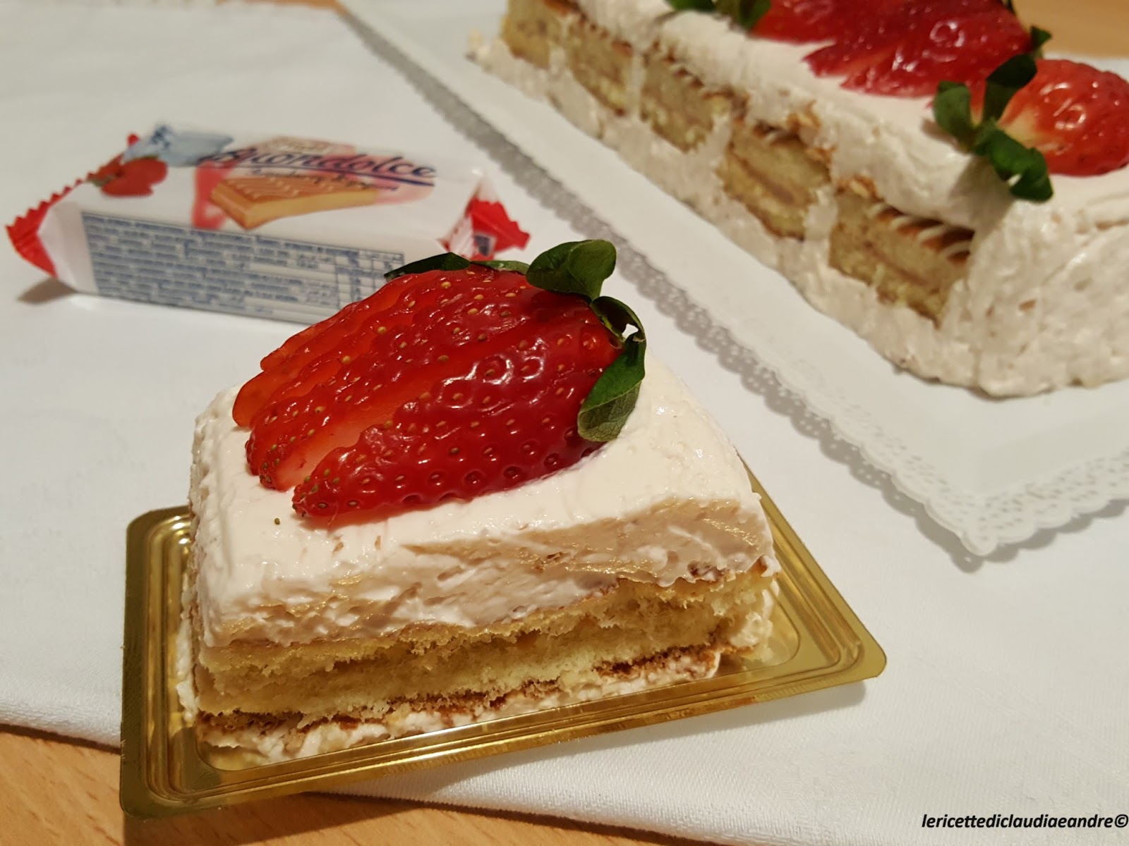 Mattonella di cheesecake buondolce alle fragole