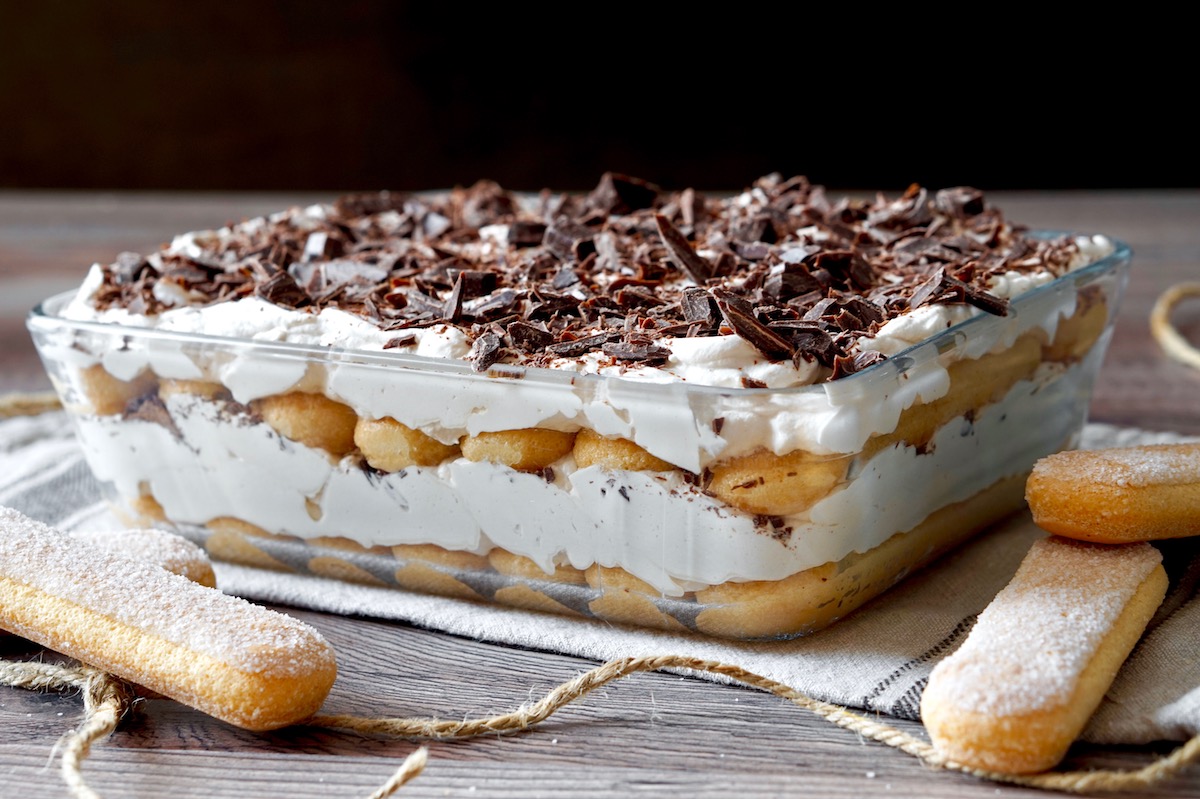 Mattonella di savoiardi al cioccolato e caffè