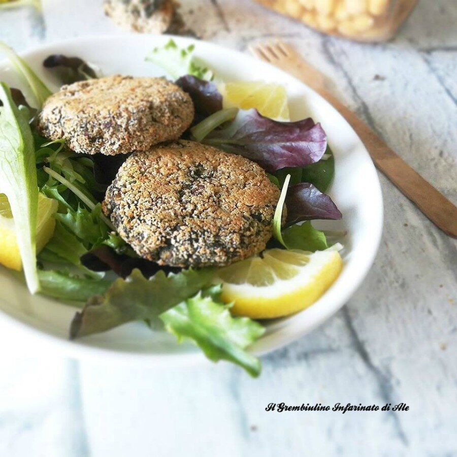 Medaglioni di ceci e spinaci