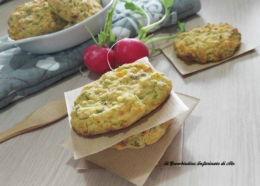 Medaglioni di farina di ceci e verdure
