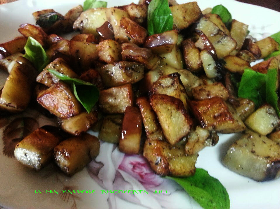 Melanzane a cubetti fritte