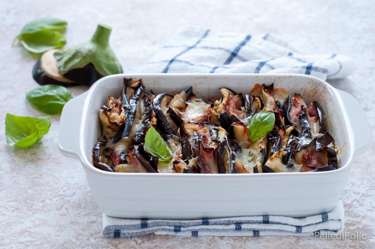 Melanzane al forno con prosciutto e provola