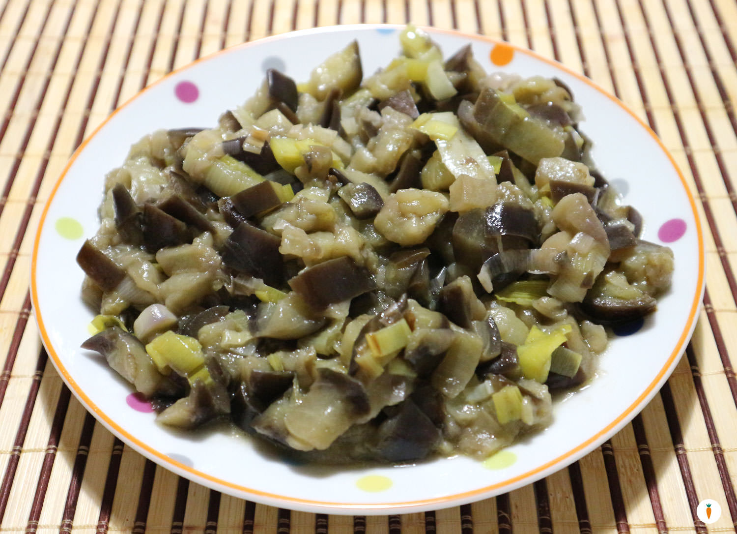 Melanzane e porro saltati
