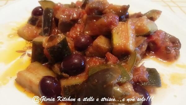 Melanzane e zucchine con olive e capperi di gloria kitchenusa