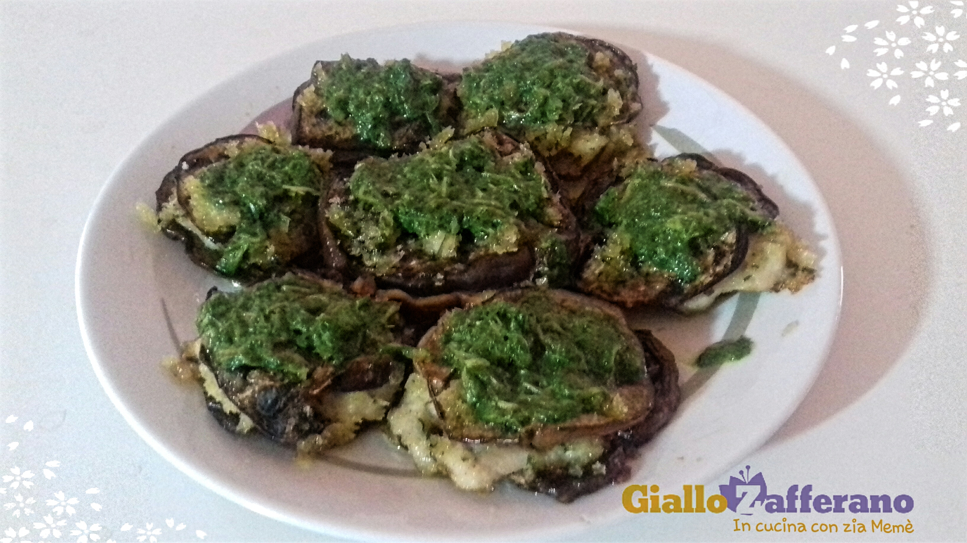 Melanzane grigliate imbottite  con pesce persico