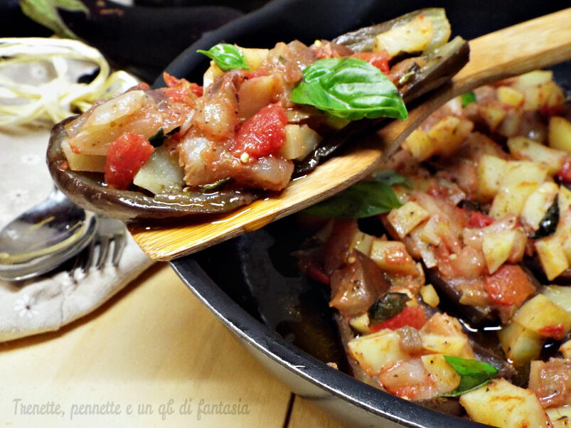 Melanzane in barchetta cotte in padella