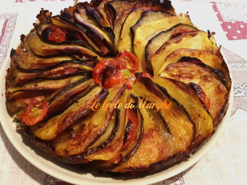 Melanzane patate prosciutto e formaggio