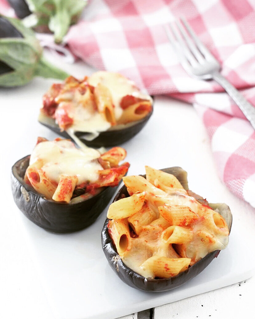 Melanzane ripiene di pasta