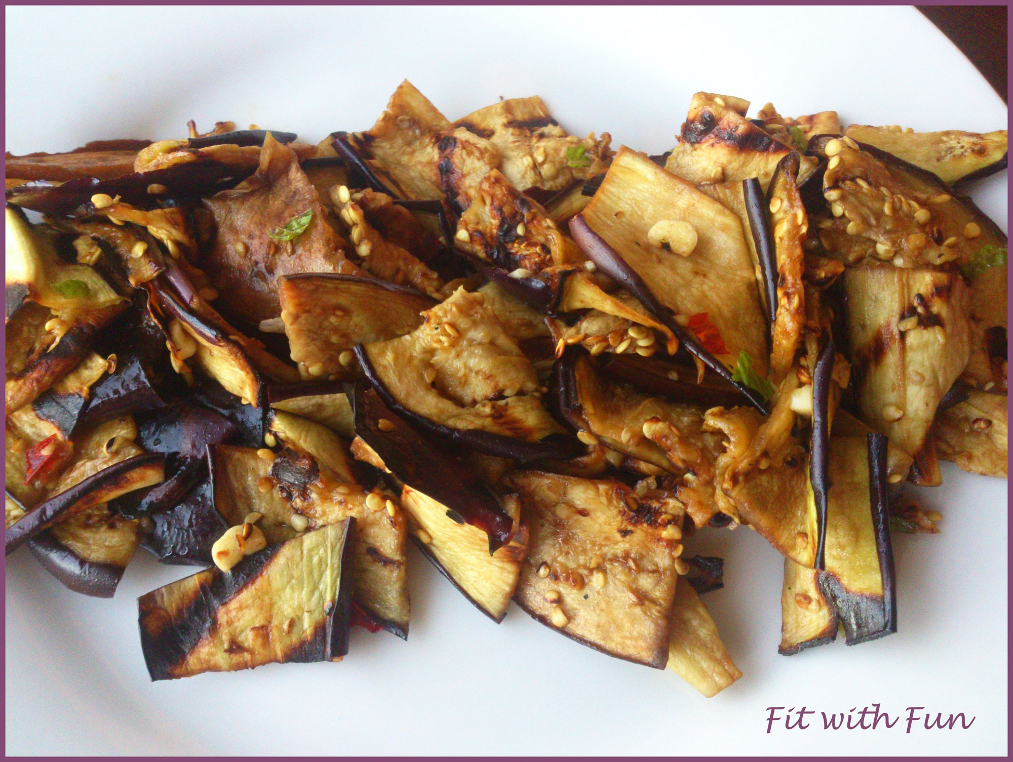 Melanzane saporite alla griglia con aceto balsamico