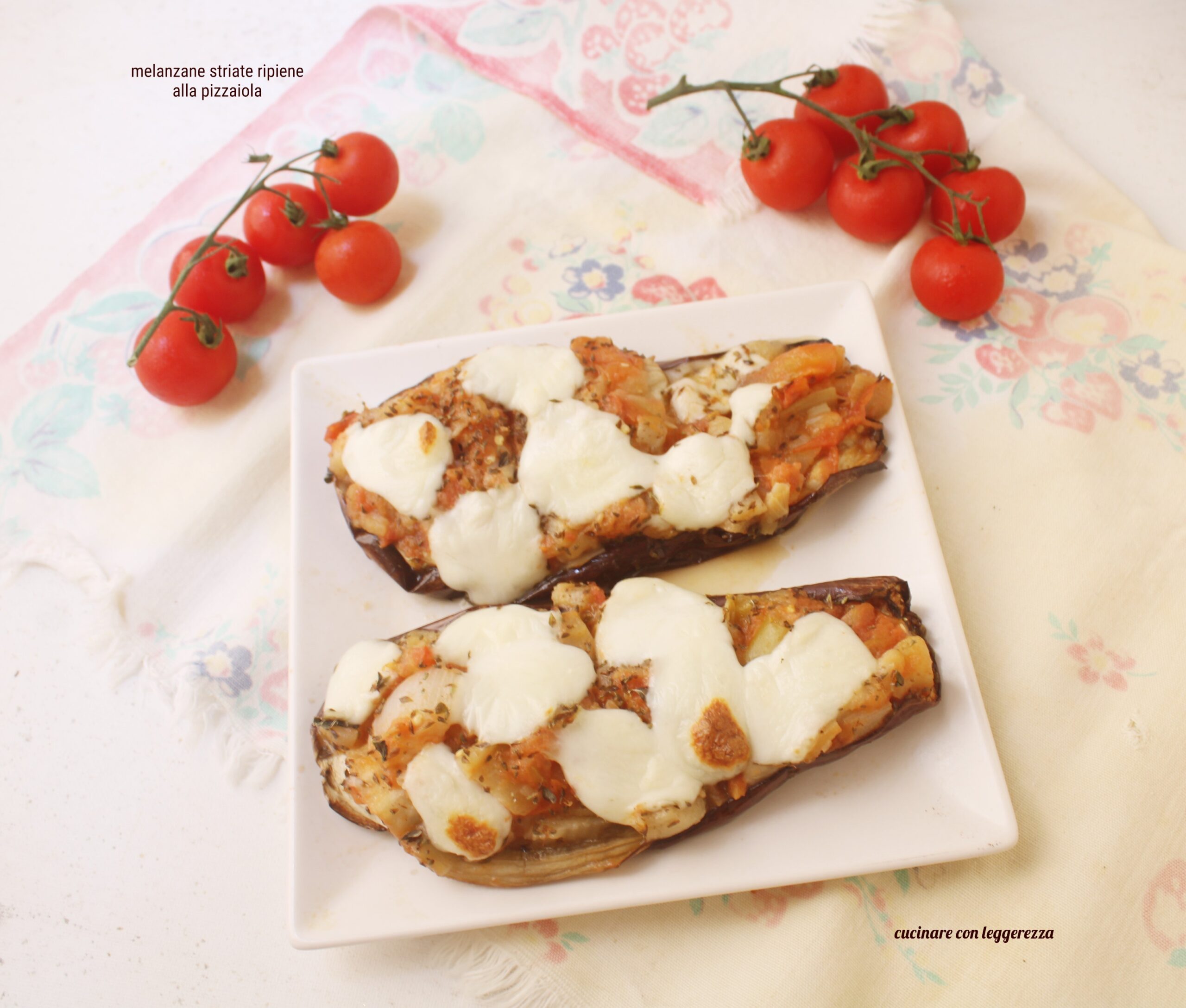 Melanzane striate ripiene alla pizzaiola