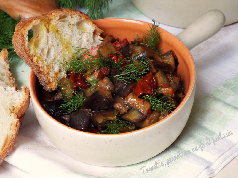 Melanzane trifolate al profumo di finocchietto