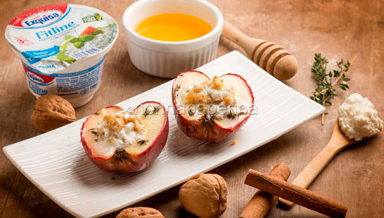 Mele ripiene di fiocchi di latte e noci: un dessert semplice e naturale