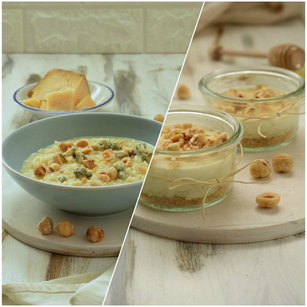 Menu palagiaccio: risotto e mousse cake
