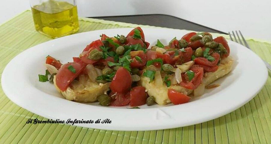 Merluzzo al pomodoro pachino in padella.
