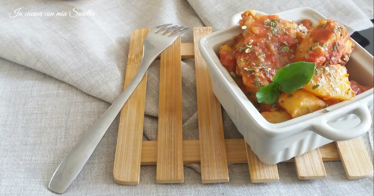 Merluzzo e patate in guazzetto di pomodoro