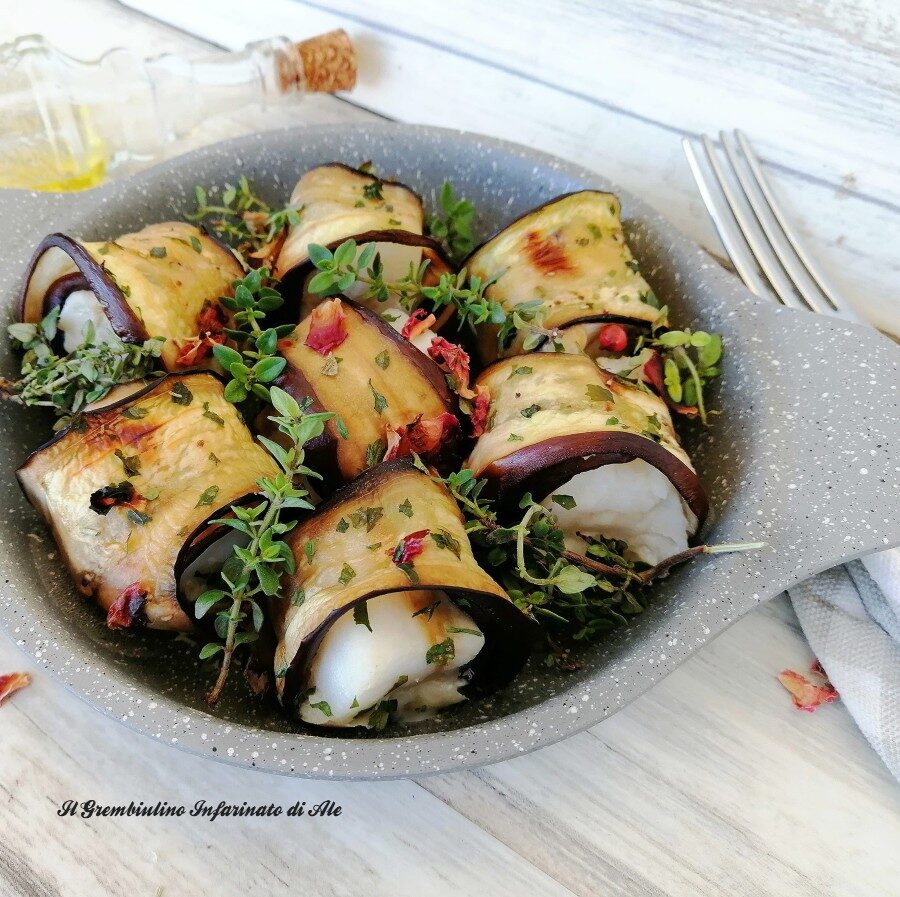 Merluzzo in crosta di melanzane