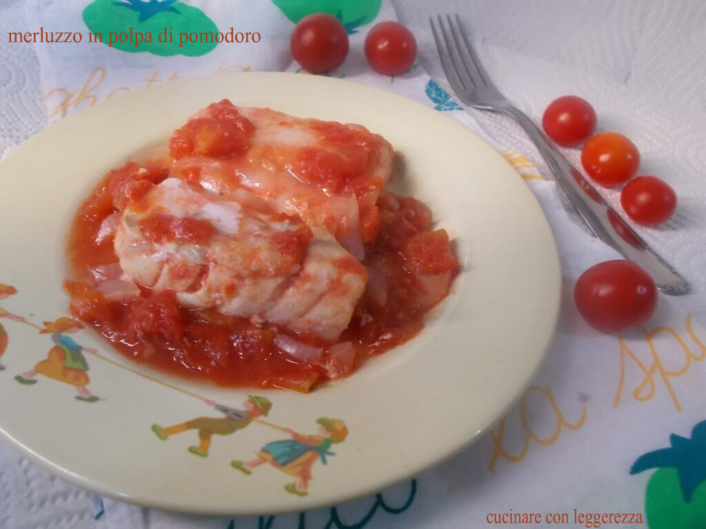 Merluzzo in polpa di pomodoro