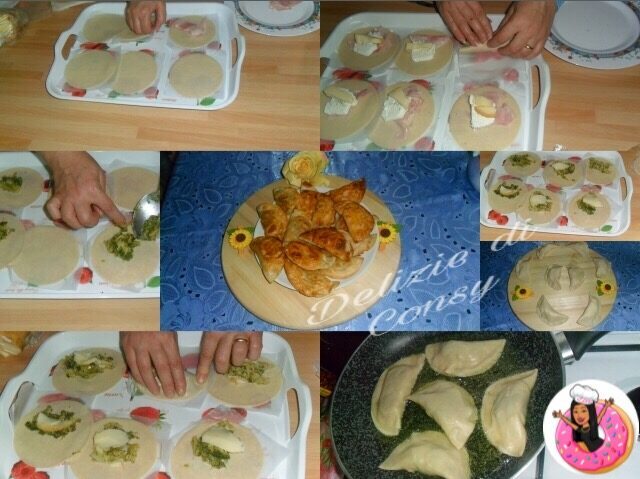 Mezze lune di pasta fatta in casa