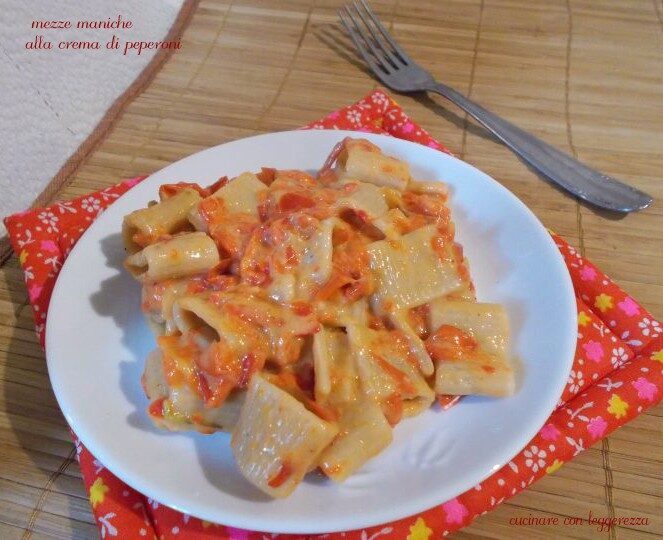 Mezze maniche alla crema di peperoni
