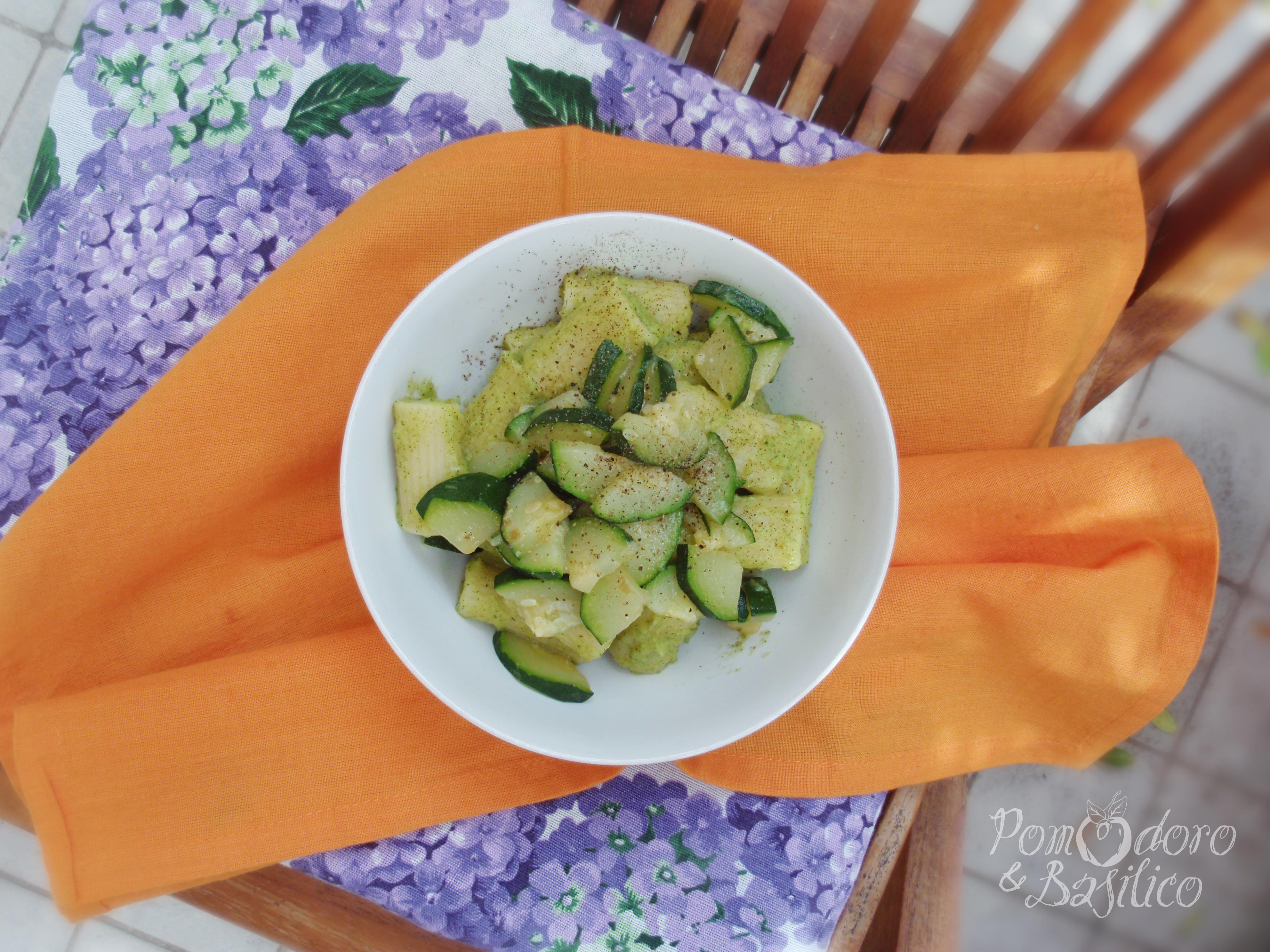 Mezze maniche con crema di zucchine