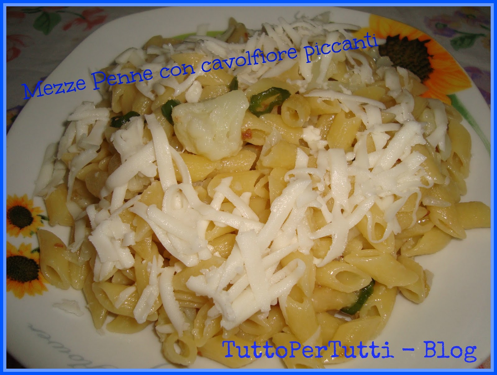 Mezze penne con cavolfiore piccanti