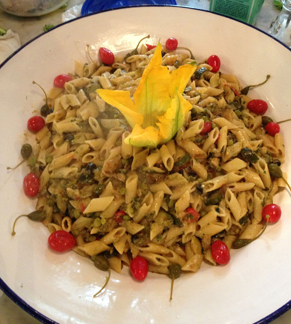 Mezze penne con melanzane