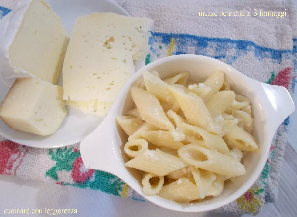 Mezze pennette ai 3 fomaggi