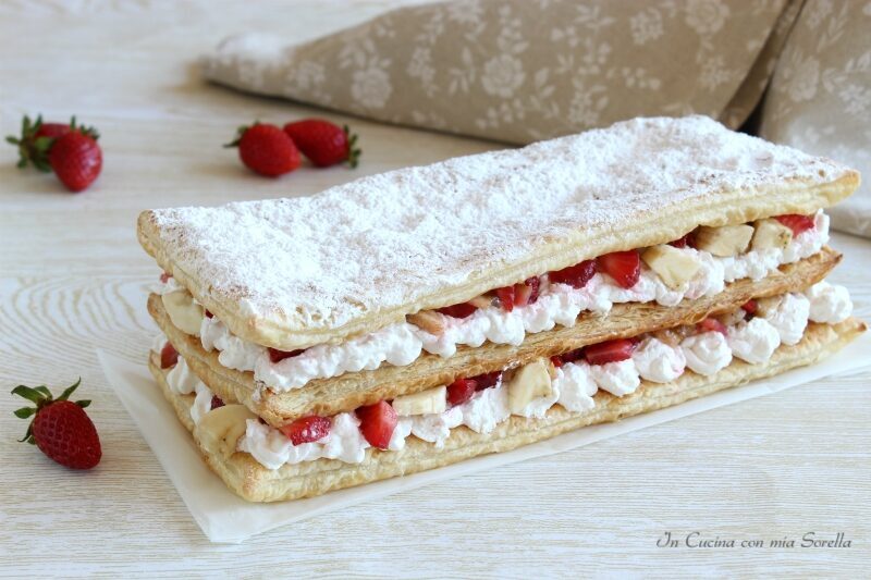 Millefoglie alle fragole e banane