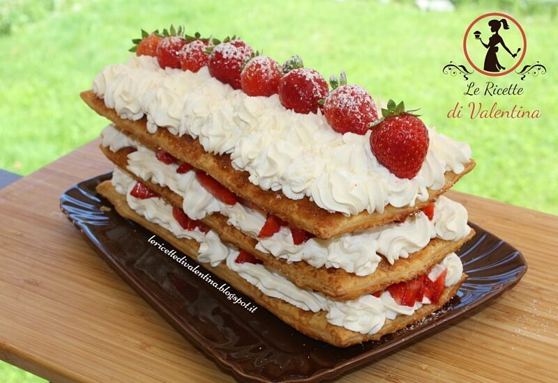 Millefoglie alle fragole e crema al mascarpone