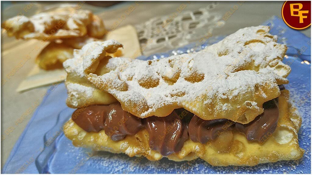 Millefoglie con chiacchiere di carnevale