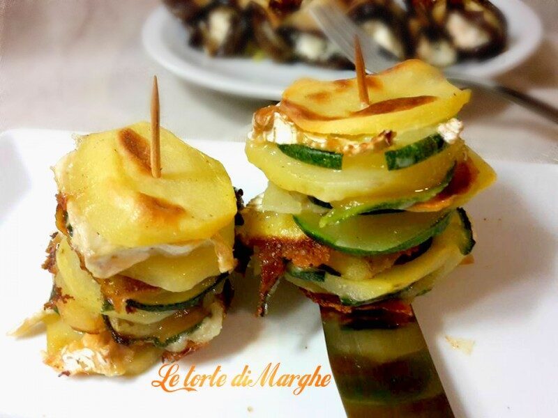 Millefoglie di patate e camembert