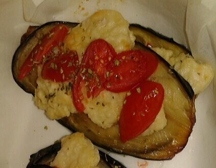 Millefoglie di pesce spada con melanzane