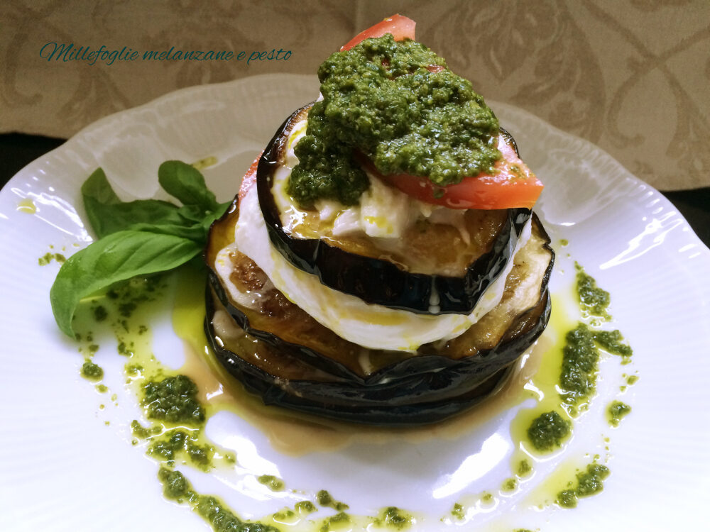 Millefoglie melanzane e pesto