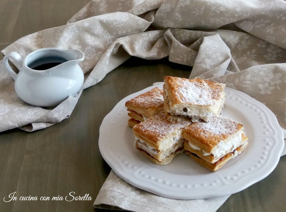 Millefoglie panna e cioccolato