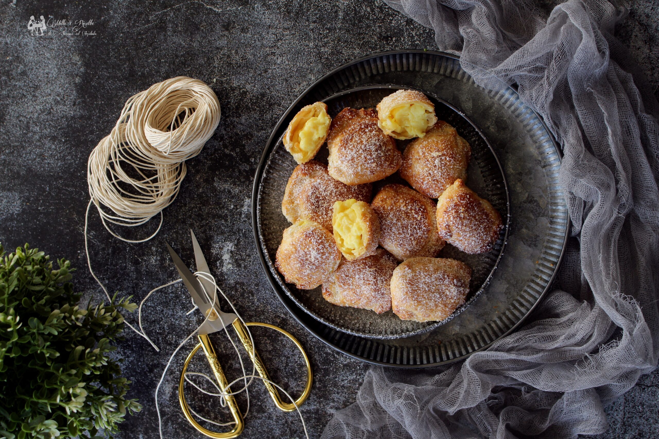 Millefoglie ripiene di crema al limone