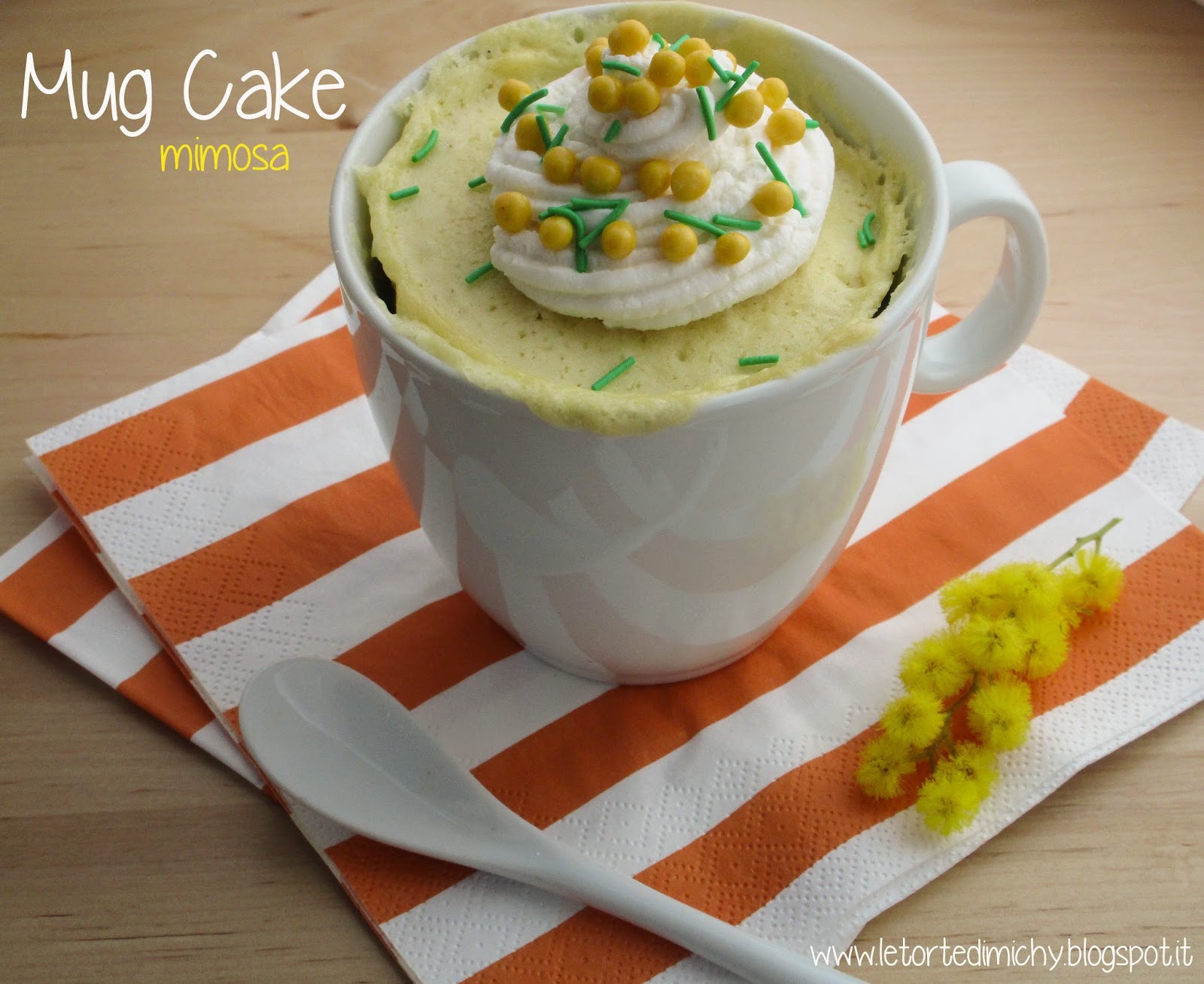 Mimosa mug cake (torta in tazza mimosa)