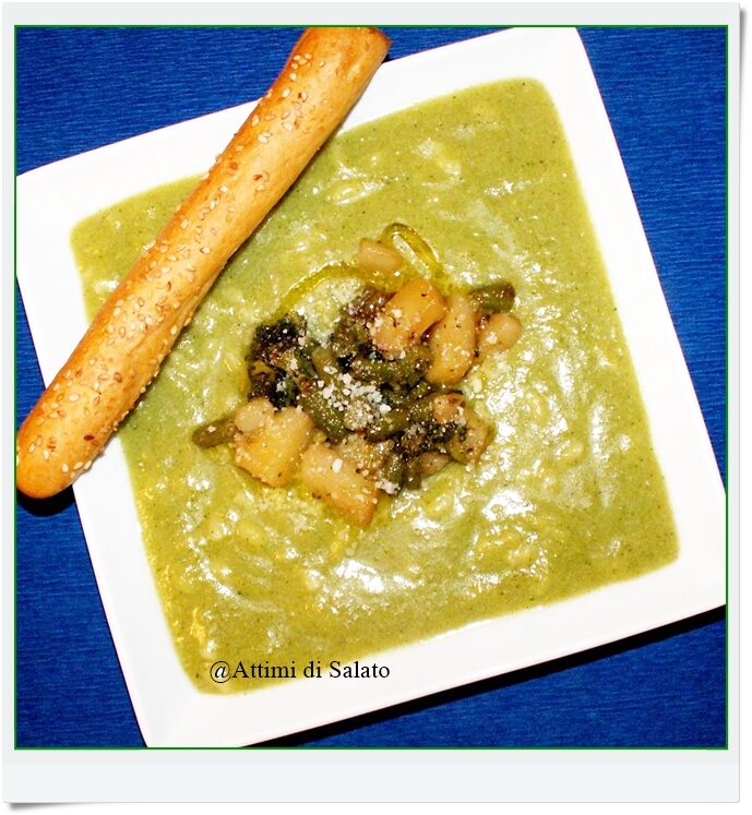 Minestra di broccoli e fagiolini