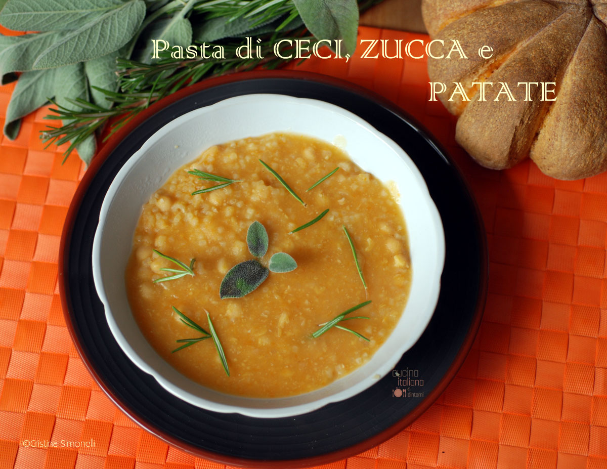 Minestra di ceci, zucca e patate