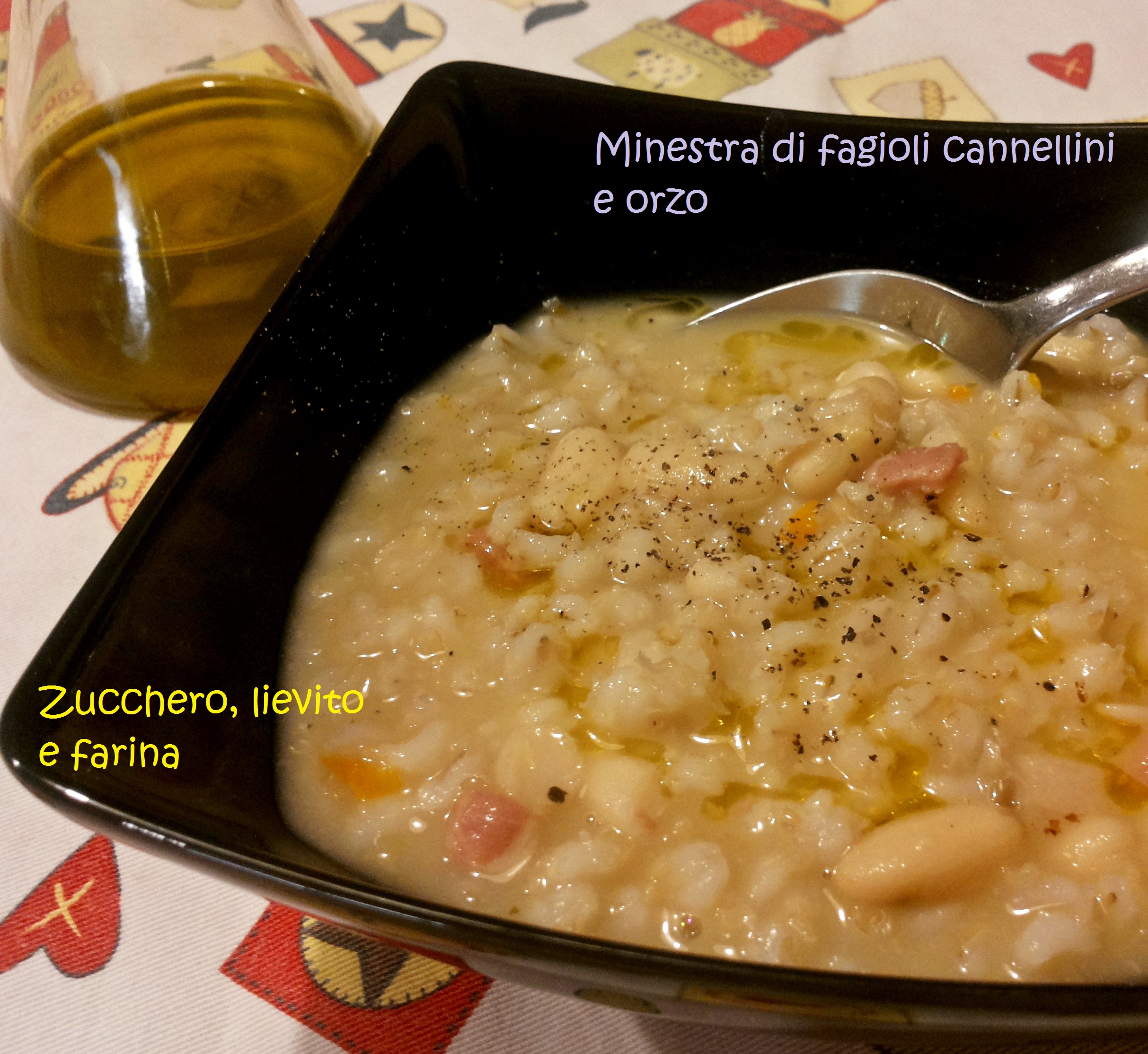 Minestra di fagioli cannellini e orzo