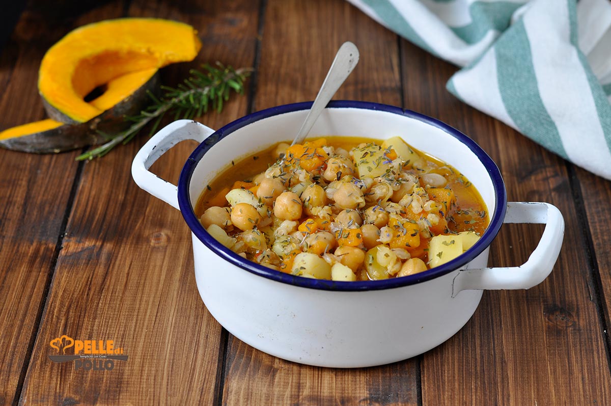 Minestra di farro con zucca e ceci