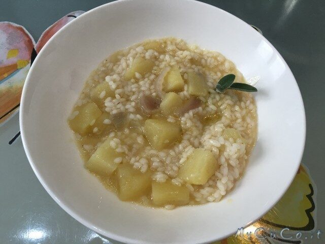 Minestra di riso e patate con cuisine companion