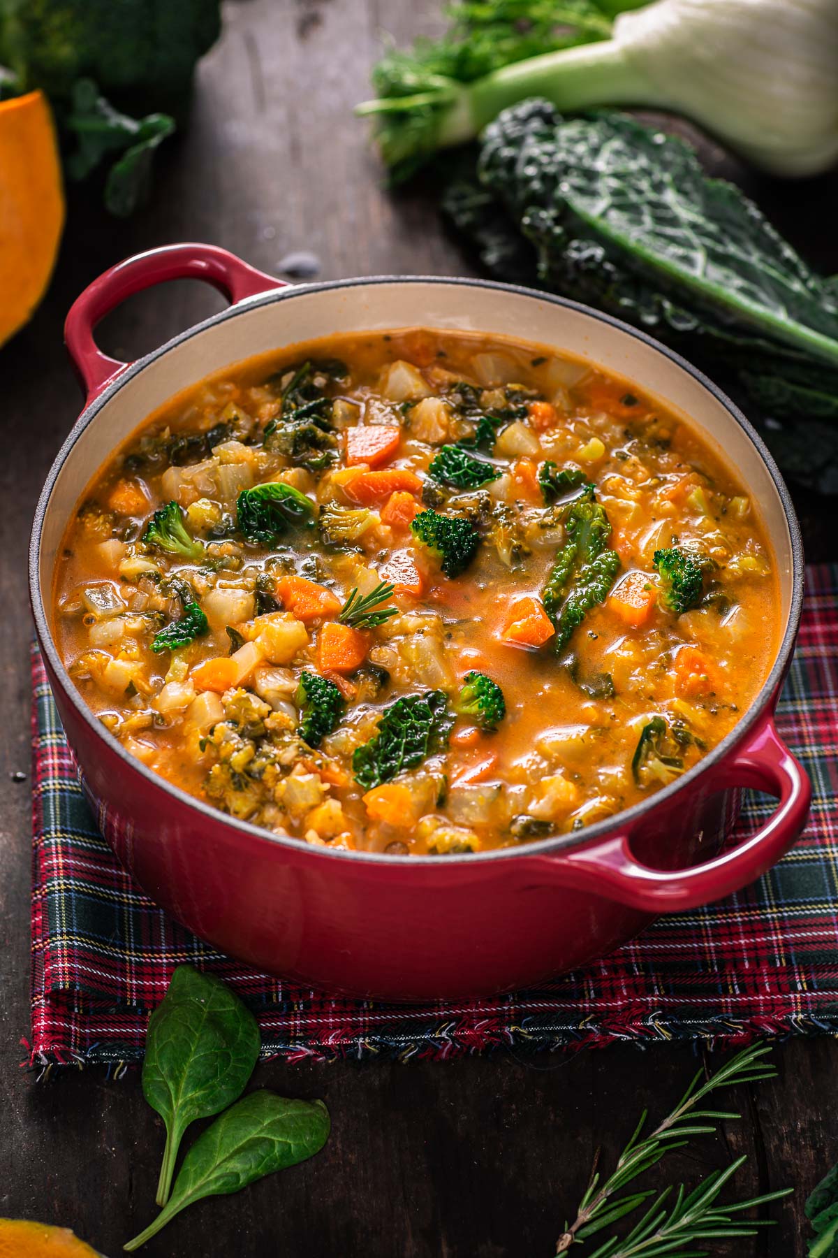 Minestrone di verdure autunnale | hearty fall minestrone soup