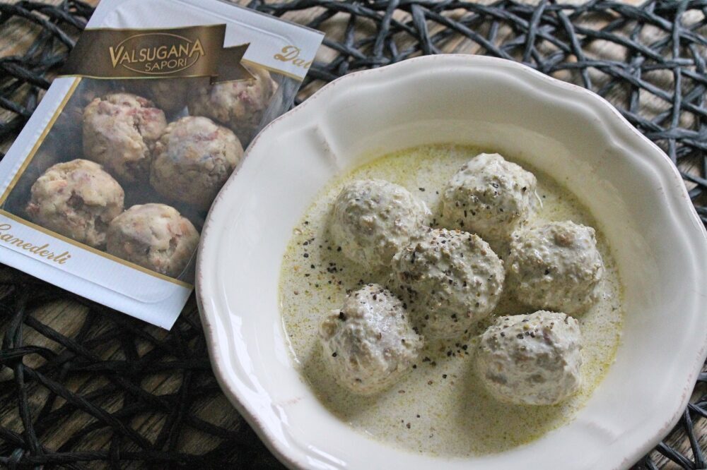 Mini canederli alla crema di ricotta e olive