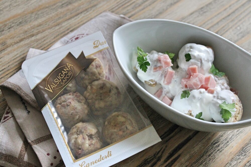 Mini canederli prosciutto e panna