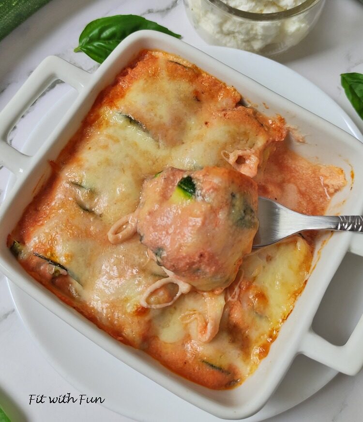 Mini cannelloni di zucchine e ricotta keto low carb proteici